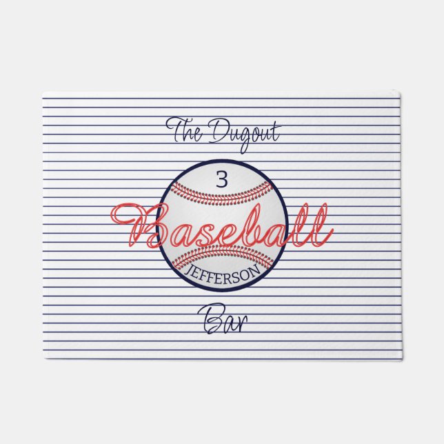 野球スポーツバー ドアマット (正面)