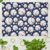 野球スポーツパターン キッチンタオル (折り畳み)