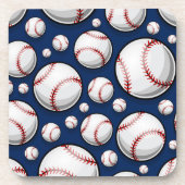 野球スポーツパターン コースター (正面)