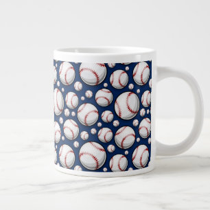 野球スポーツパターン ジャンボコーヒーマグカップ