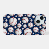 野球スポーツパターン iPhone 15ケース (裏面横)