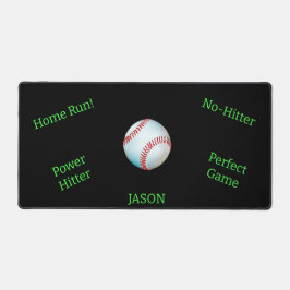 野球スポーツパーソナライズされた名前をカスタムする デスクマット