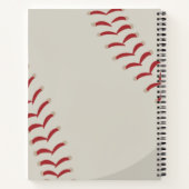 野球スポーツパーソナライズされた ノートブック (裏面)