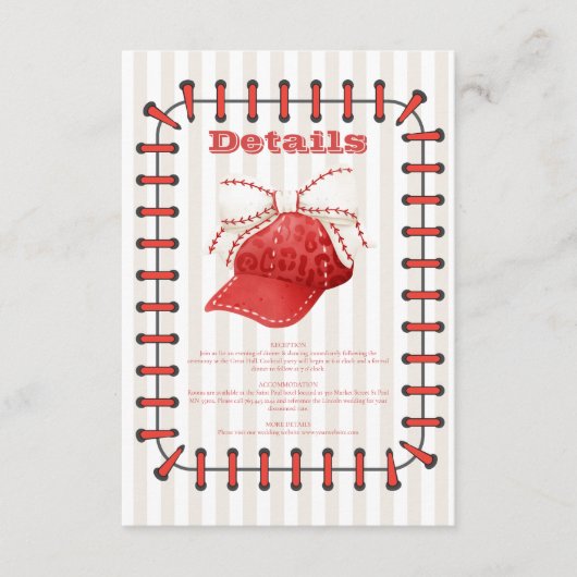 野球スポーツパーフェクトキャッチ結婚ズ エンクロージャーカード (正面)