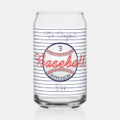 野球スポーツビール缶ガラス飲み物用品 ガラス缶 (裏面)