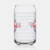 野球スポーツビール缶ガラス飲み物用品 ガラス缶 (右)