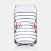 野球スポーツビール缶ガラス飲み物用品 ガラス缶 (左)