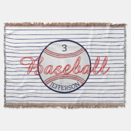 野球スポーツブランケット名番号 スローブランケット