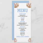 野球スポーツブルーベビーシャワーフード メニュー (正面/裏面)