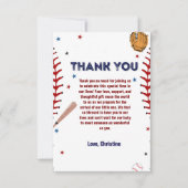 野球スポーツベビーシャワーパーティー サンキューカード (正面)