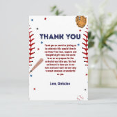 野球スポーツベビーシャワーパーティー サンキューカード (スタンド正面)