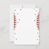 野球スポーツベビーシャワーパーティー サンキューカード (裏面)