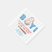 野球スポーツベビーシャワーOhベビー スタンダードカクテルナプキン (角)