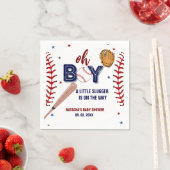 野球スポーツリトルスラッガーボーイベビーシャワー スタンダードカクテルナプキン (インサイチュ)