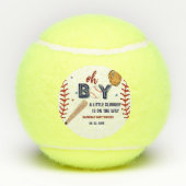 野球スポーツリトルスラッガーボーイベビーシャワー テニスボール (裏面)
