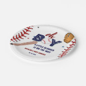 野球スポーツリトルスラッガーボーイベビーシャワー ペーパープレート (アングル)
