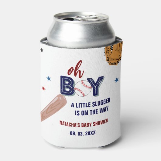 野球スポーツリトルスラッガーボーイベビーシャワー 缶クーラー (缶正面)