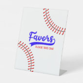 野球スポーツレッドブルーパーティーがテーブルを引き立てる 台座サイン (正面)