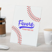 野球スポーツレッドブルーパーティーがテーブルを引き立てる 台座サイン (インサイチュ)