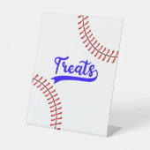 野球スポーツレッドブルーパーティートリートテーブル 台座サイン (正面)