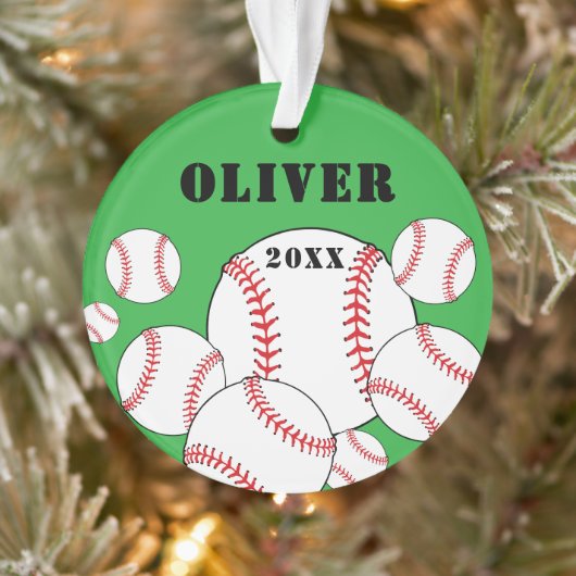 野球スポーツ子供の思い出クリスマス オーナメント (ツリー)
