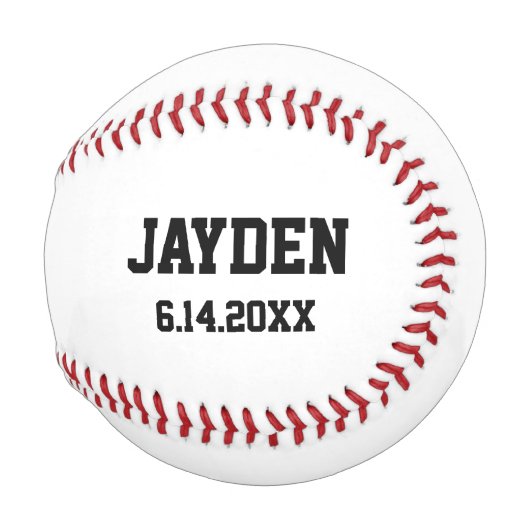 野球スポーツ新生児名誕生日パパおもしろい 野球ボール (裏面左)