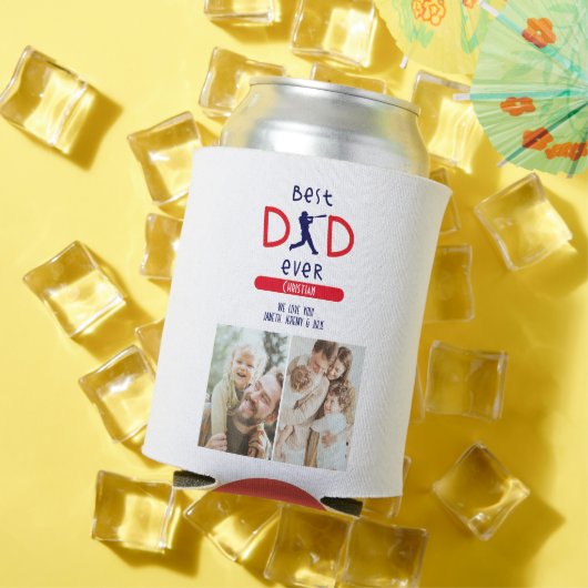 野球スポーツ最高のパパのフォトファーザーの日 缶クーラー (インサイチュ 夏)