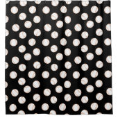 野球スポーツ白黒模様 シャワーカーテン (正面)