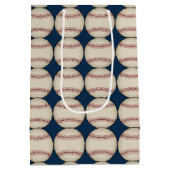 野球スポーツ誕生日クリスマス抱き枕 ミディアムペーパーバッグ (裏面)