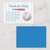 野球スポーツ赤ちゃんシャワー予約リクエスト エンクロージャーカード (正面/裏面)