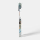 野球スポーツ選手のスイングこうもり球 iPhoneケース (左側面)