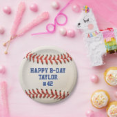 野球スポーツ選手の名前チーム番号誕生日 ペーパープレート (パーティー)
