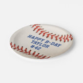 野球スポーツ選手の名前チーム番号誕生日 ペーパープレート (アングル)