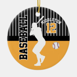 野球スポーツ – 金ゴールド セラミックオーナメント
