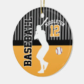 野球スポーツ – 金ゴールド セラミックオーナメント (左)