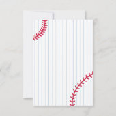 野球スポーティ誕生日キッズ サンキューカード (裏面)