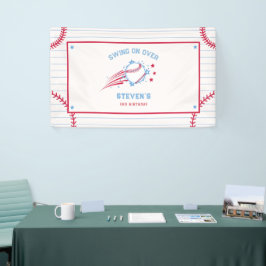 野球スポーティ誕生日子供へ写真 横断幕