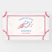 野球スポーティ誕生日子供へ写真 横断幕 (横)