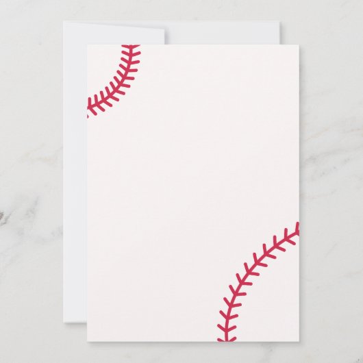 野球スポーティ誕生日子供へ招待状 招待状 (裏面)