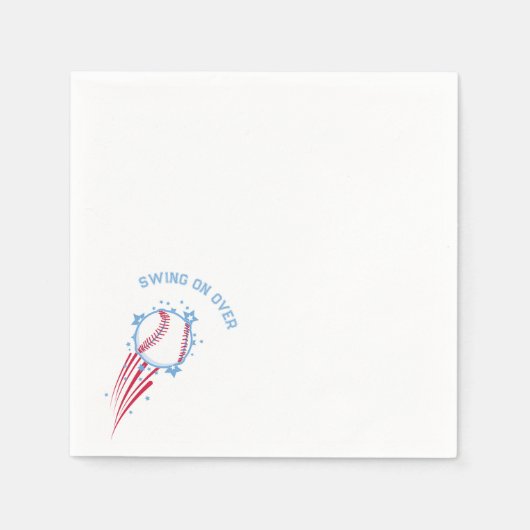 野球スポーティ誕生日 子供へ スタンダードカクテルナプキン (正面)