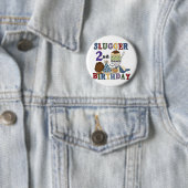 野球スラッガー2nd誕生日Tシャツとギフト 缶バッジ (インサイチュ)