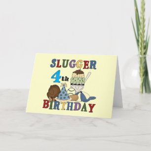 野球スラッガー4歳の誕生日 カード