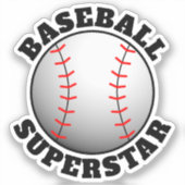 野球スーパースター スポーツ シール (正面)