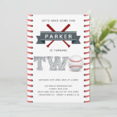 野球セカンド誕生日ボーイ 招待状 (スタンド正面)