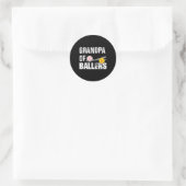 野球ソフトボーおもしろいルの父の日のGIFについて ラウンドシール (バッグ)