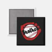 野球ソフトボールのお母さん マグネット (正面/裏面)
