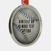 野球ソフトボールのクリスマス メタルオーナメント (右)