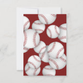 野球ソフトボールのシーズン終了お祝い 招待状 (裏面)