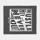 野球ソフトボールの喧嘩無やめし フリースブランケット (正面(横))