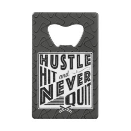 野球ソフトボールの喧騒、ヒットと決してやめない クレジットカード栓抜き